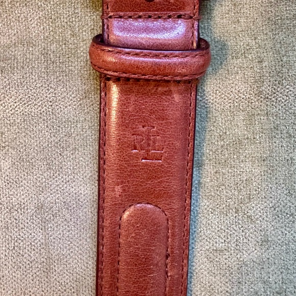 Brand New Lauren Ralph Lauren Genuine Leather Embossed Brown Belt ?? main image 6